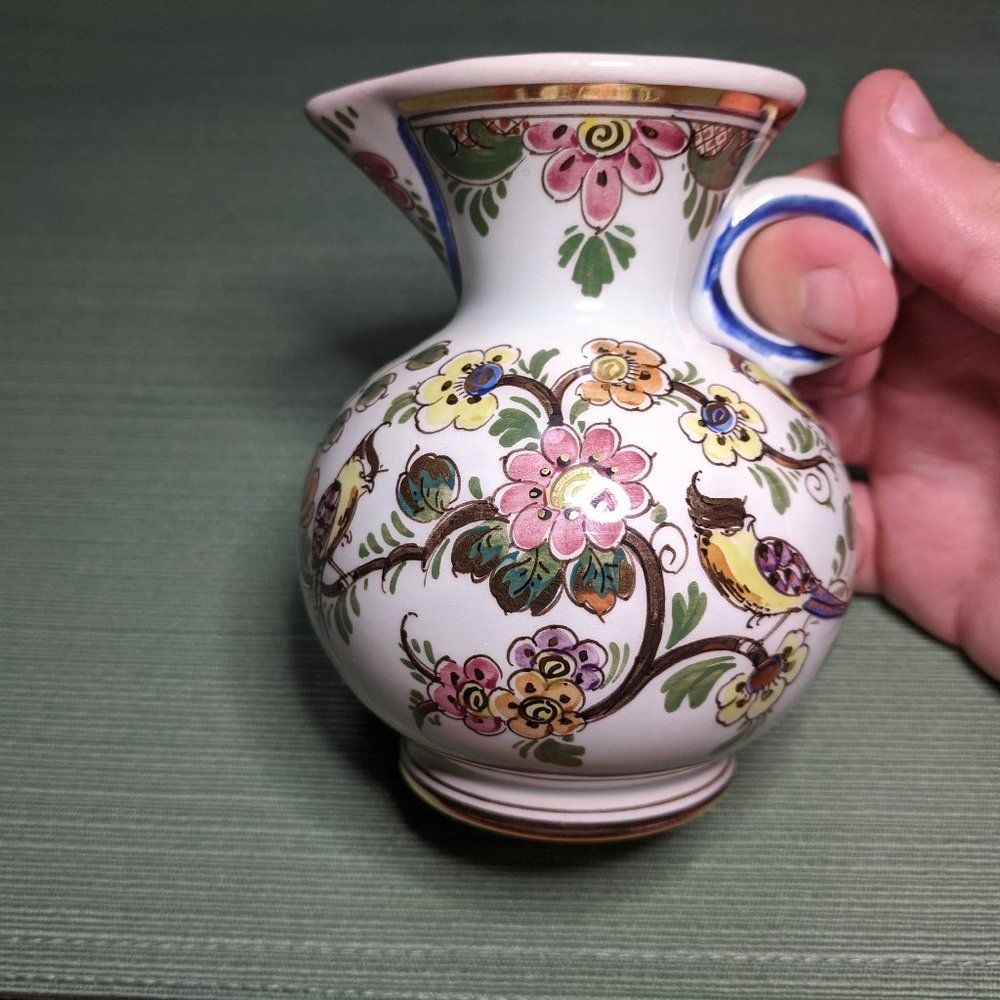 Delft Polychrome Hand-painted Pitcher